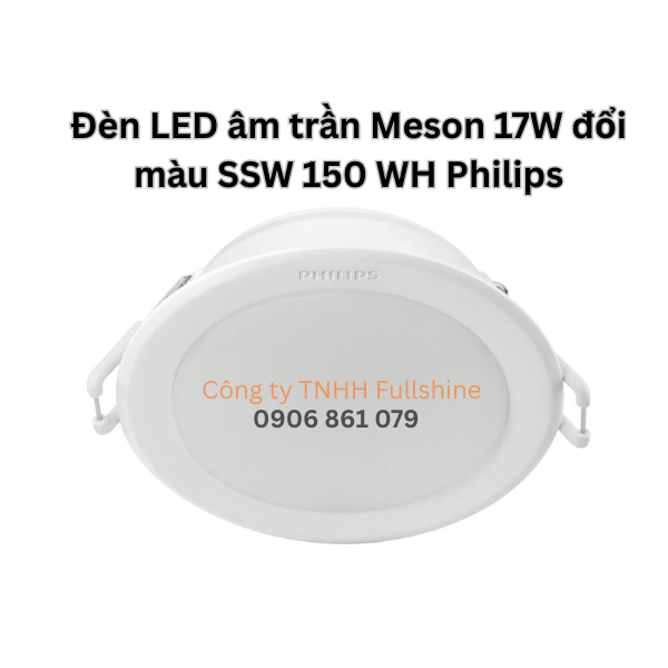 Đèn LED âm trần Meson 17W đổi màu SSW 150 WH Philips