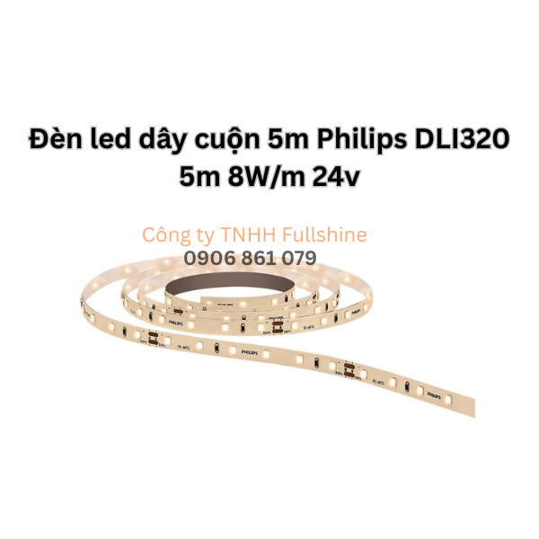 Đèn led dây cuộn 5m Philips DLI320 5m 8W/m 24v